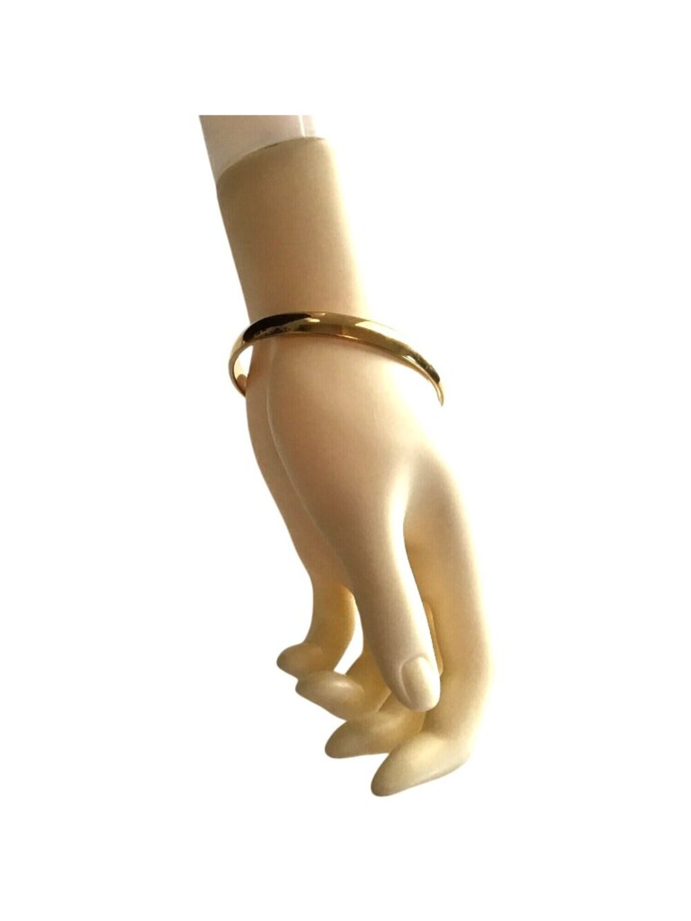 BEAUTIFUL WOMENS ROUND GOLD TONE BANGLE BRACELET